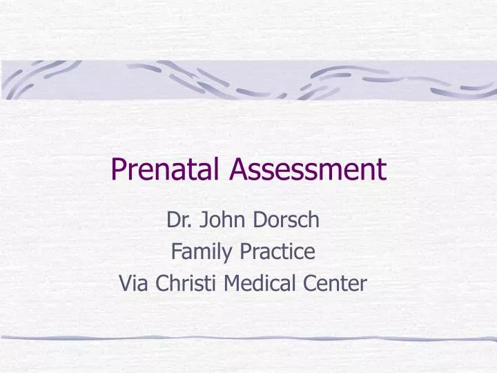 prenatal assessment