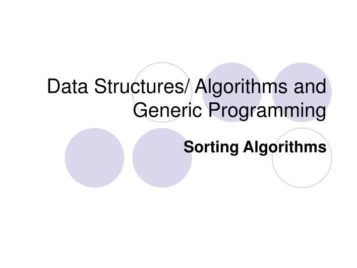 data structures algorithms and generic programming