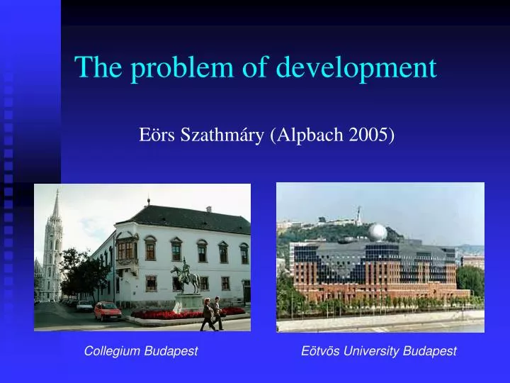the problem of development