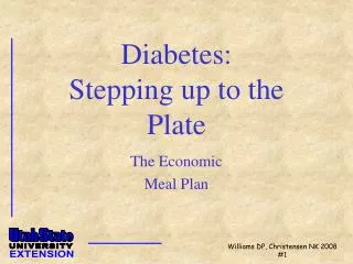 Diabetes: Stepping up to the Plate