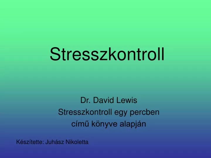 stresszkontroll