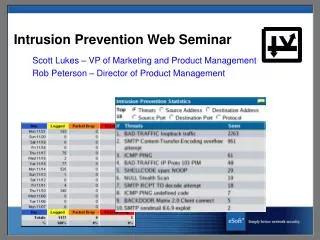 Intrusion Prevention Web Seminar