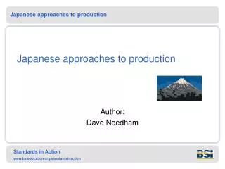 Japanese approaches to production