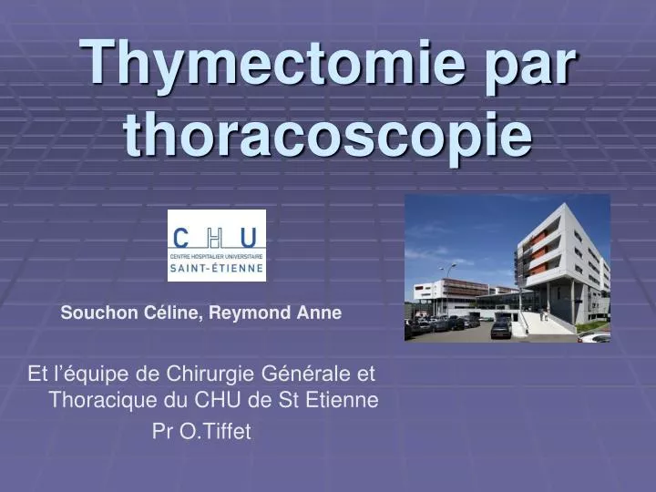 thymectomie par thoracoscopie