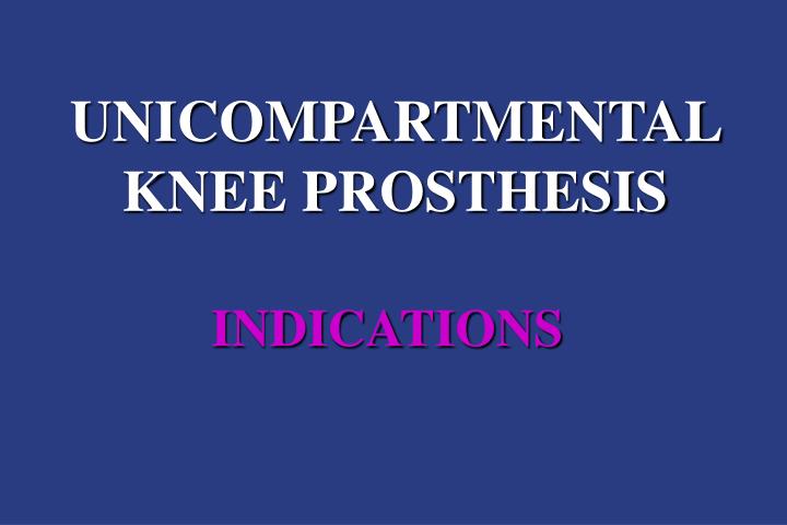 unicompartmental knee prosthesis