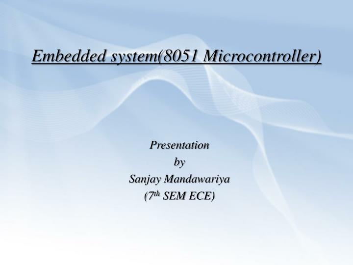 embedded system 8051 microcontroller