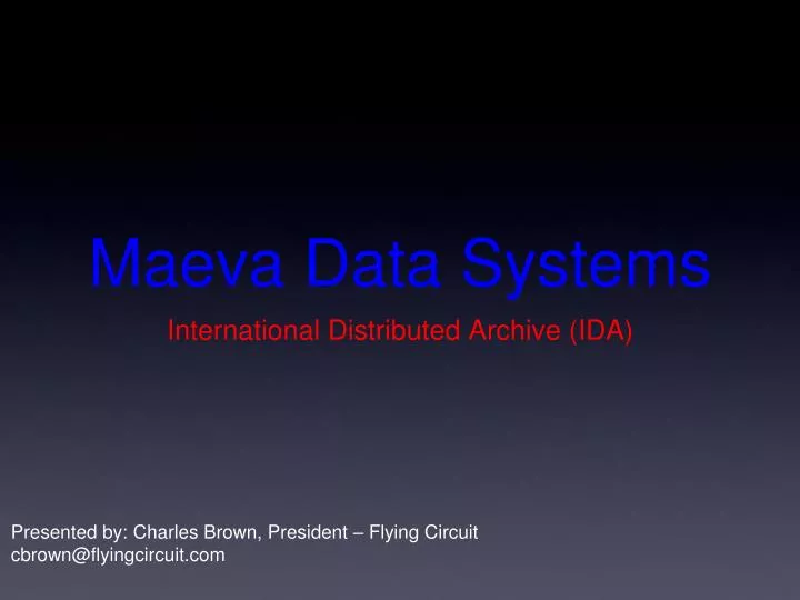 maeva data systems