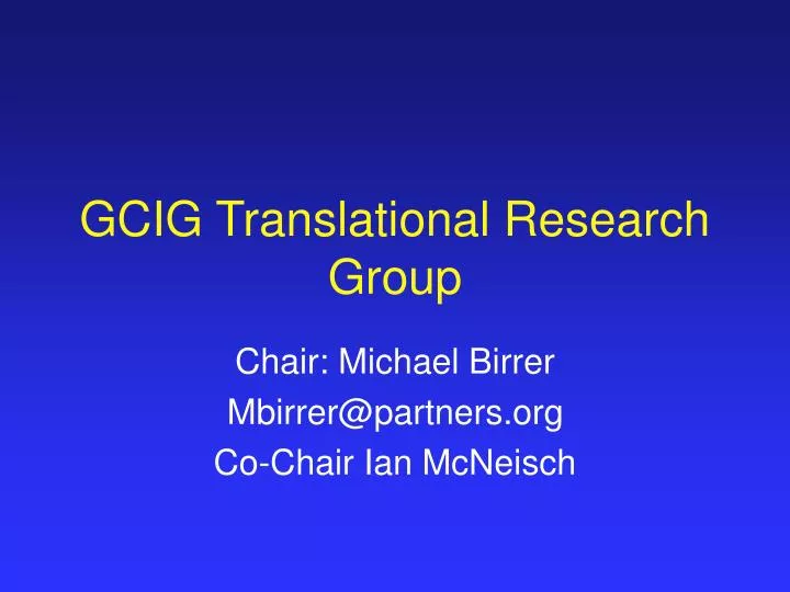 gcig translational research group