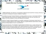 Canada Welcomes The Addiction Canada Treatment Network - slide 1