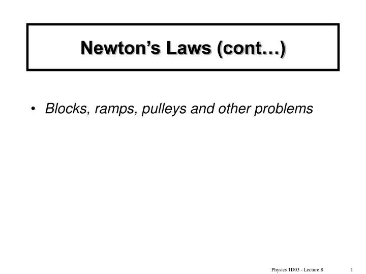 newton s laws cont