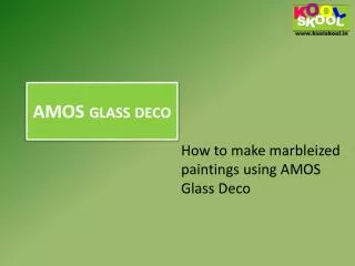 How to make marbleized paintings using AMOS Glass Deco