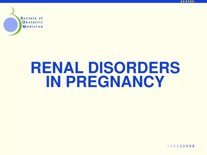 renal disorders in pregnancy