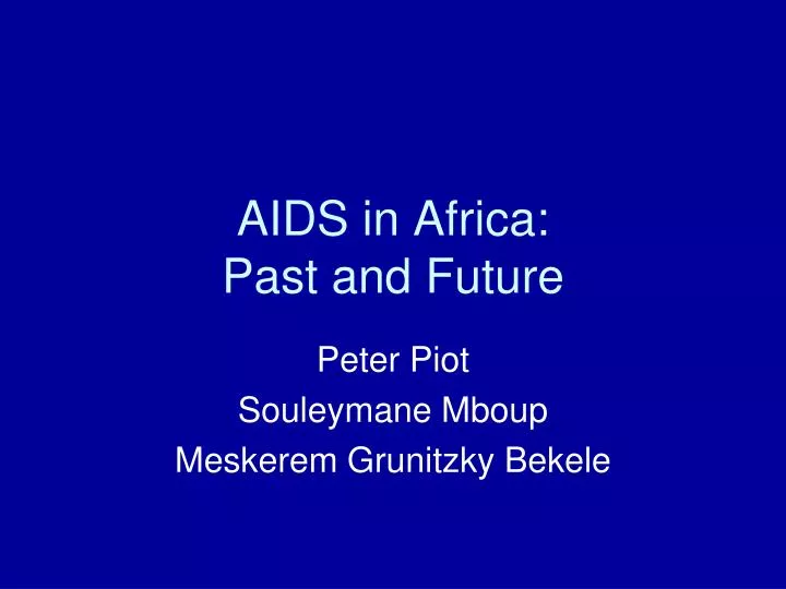 aids in africa past and future