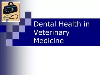 Dental Health in Veterinary Medicine