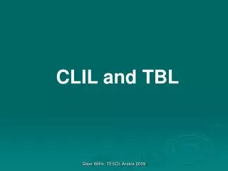 CLIL and TBL