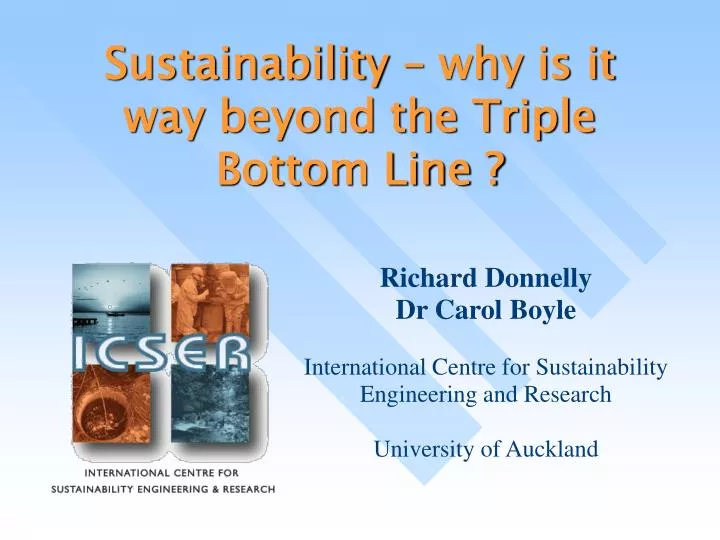 sustainability why is it way beyond the triple bottom line