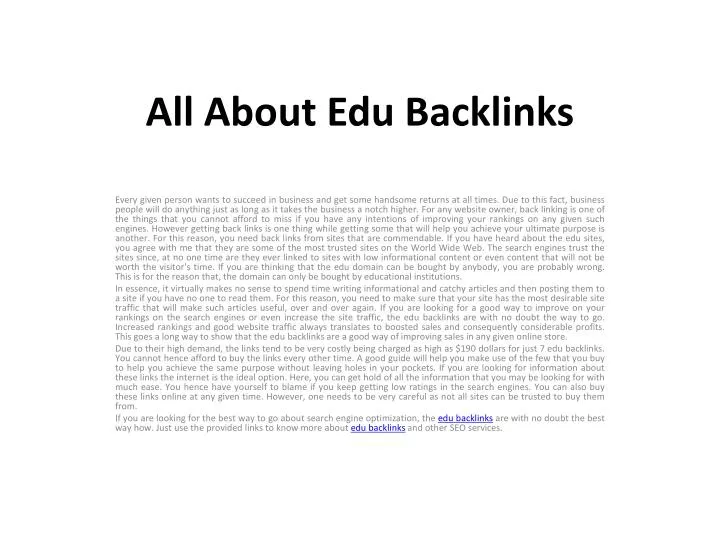 all about edu backlinks