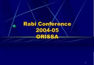 Rabi Conference 2004-05 ORISSA