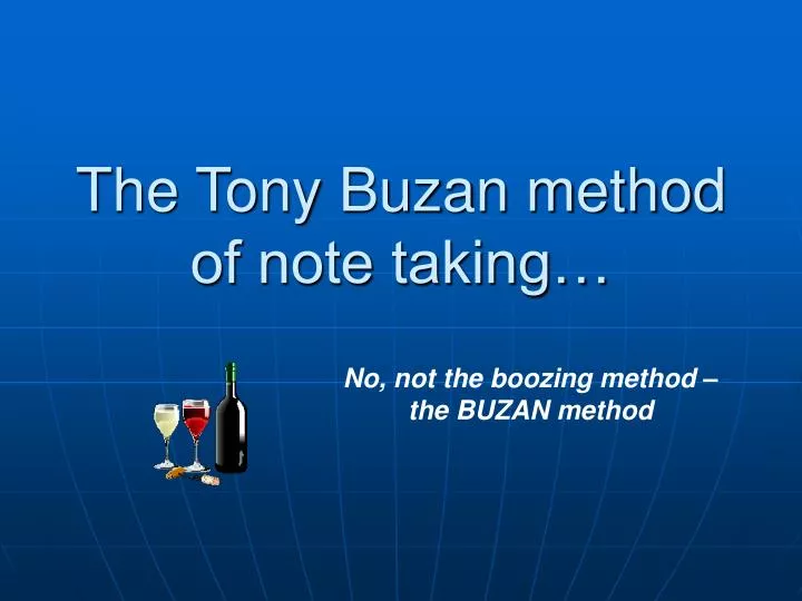 the tony buzan method of note taking