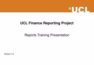UCL Finance Reporting Project