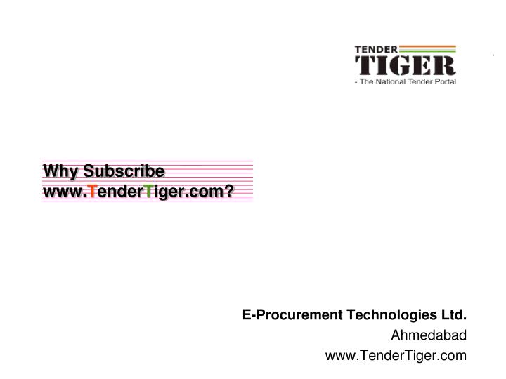 e procurement technologies ltd ahmedabad www tendertiger com
