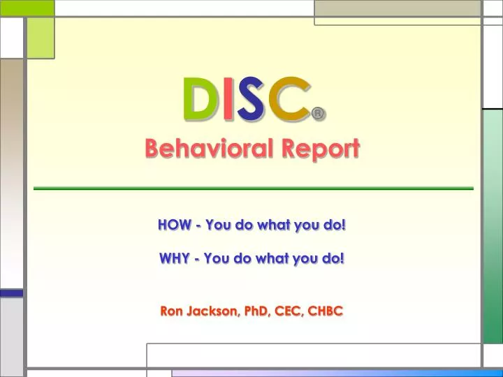 d i s c behavioral report