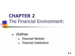CHAPTER 2 The Financial Environment:
