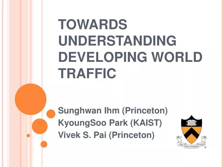 towards understanding developing world traffic
