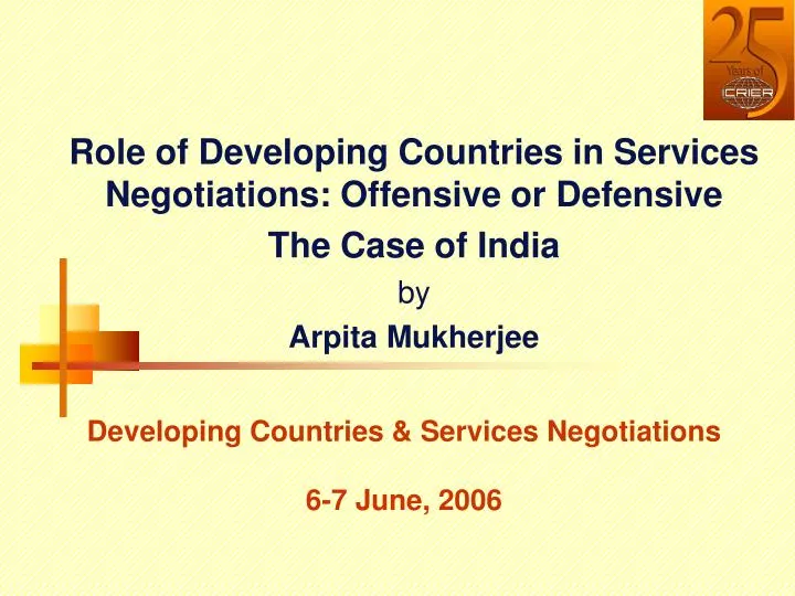 developing countries services negotiations 6 7 june 2006