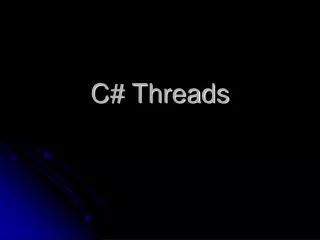 C# Threads
