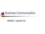 Business Communication - slide 1