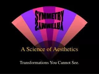 A Science of Aesthetics