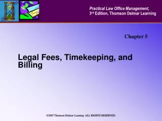 Legal Fees, Timekeeping, and Billing