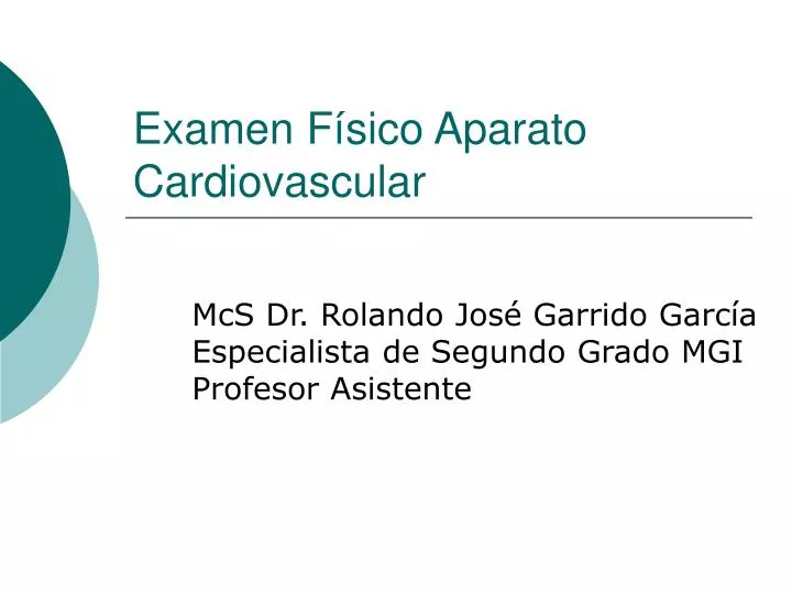 examen f sico aparato cardiovascular