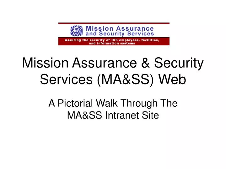 mission assurance security services ma ss web