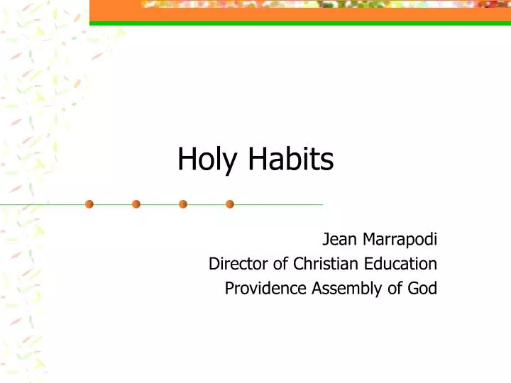 holy habits