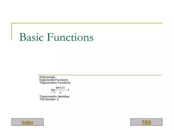 basic functions