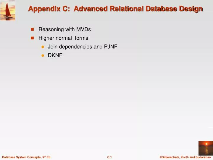 appendix c advanced relational database design