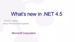 What’s new in .NET 4.5