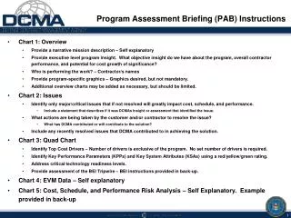 Program Assessment Briefing (PAB) Instructions