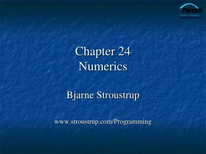 chapter 24 numerics