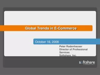 Global Trends in E-Commerce