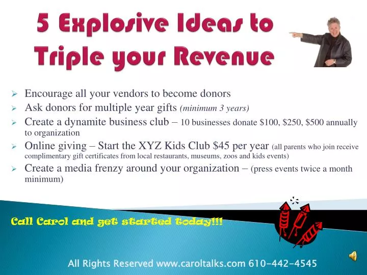 5 explosive ideas to triple your revenue