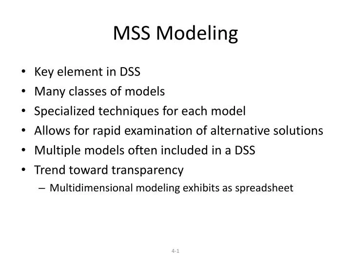 mss modeling