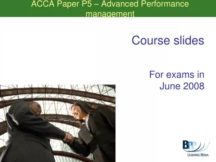 acca paper p5 advanced performance management