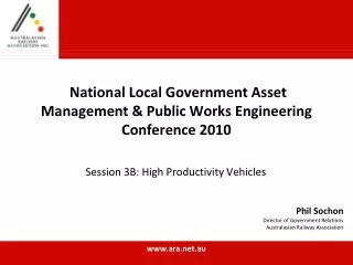 National Local Government Asset Management &amp; Public Works Engineering Conference 2010