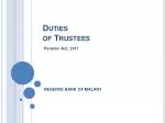 Duties of Trustees - slide 1