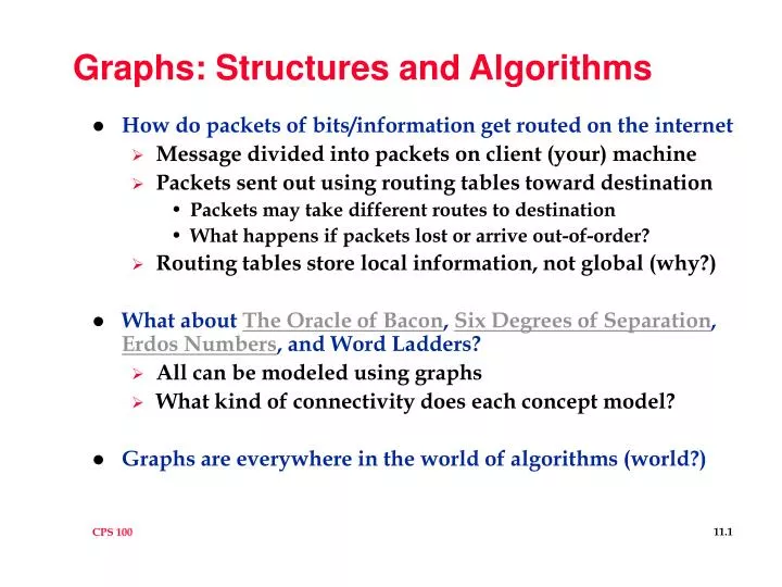 graphs structures and algorithms