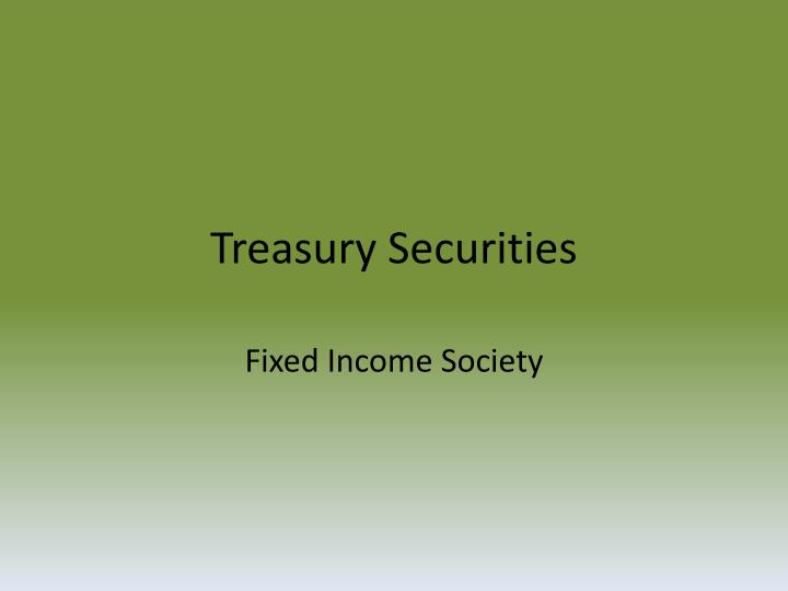 treasury securities