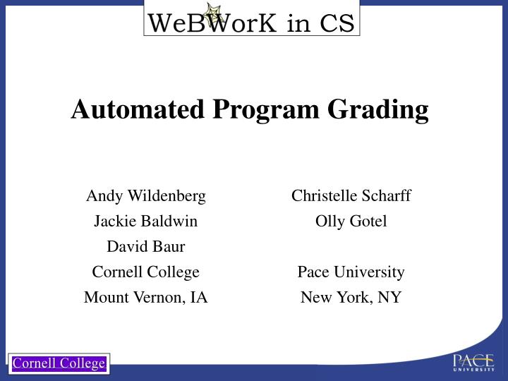 automated program grading